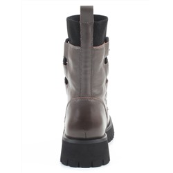 01-XKL21-196R GRAY/BROWN Ботинки демисезонные женские (натуральная кожа, байка)