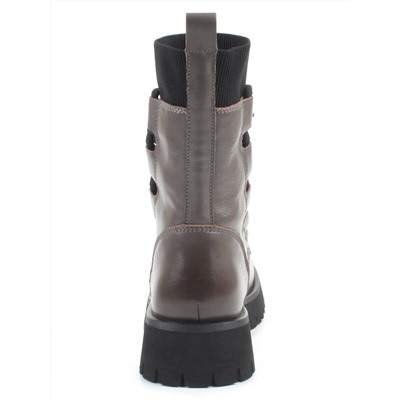01-XKL21-196R GRAY/BROWN Ботинки демисезонные женские (натуральная кожа, байка)