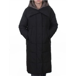 A610 BLACK Пальто зимнее женское со съемным жилетом (200 гр. био-пух)