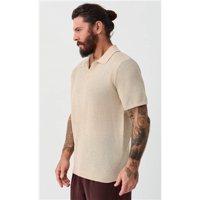 Футболка лен F011-06LN l.beige