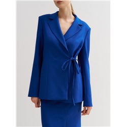 Темно-синий жакет с завязками