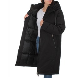 2392 BLACK Пальто зимнее женское (200 гр. холлофайбер)