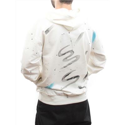 2623 WHITE Толстовка мужская (75% хлопок, 20% полиэстер, 5% спандекс)