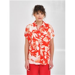 Блузка красная с принтом