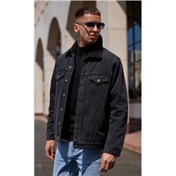 Куртка джинс утепл F021-1370-01W retro black