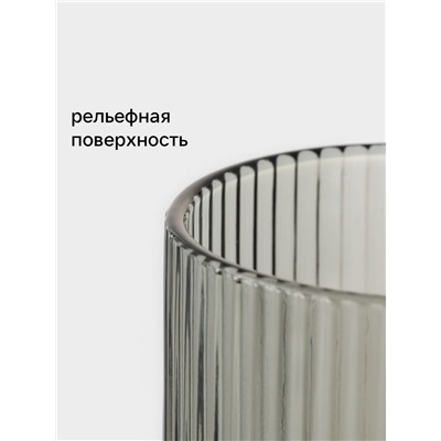 Стакан Magistro «Грани», 400 мл, 8×13 см, стекло, графитовый