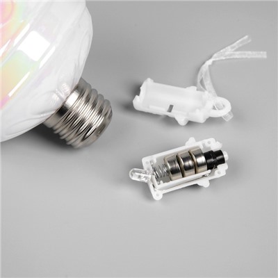 Набор елочных шаров "Ретро", 8х7 см, 3 LED, 3 шт, батарейки AG13x9 (нет в комплекте), свечение тёплое белое