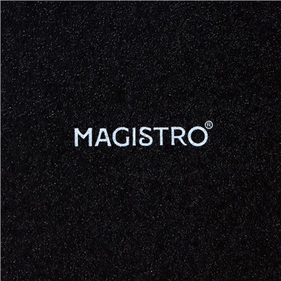 УЦЕНКА Набор тарелок фарфоровых Magistro Carbon, 26×23 см, цвет чёрный