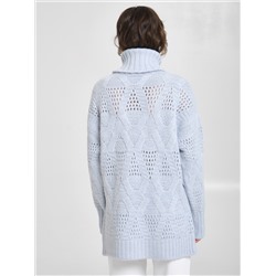 Свитер вязаный голубой