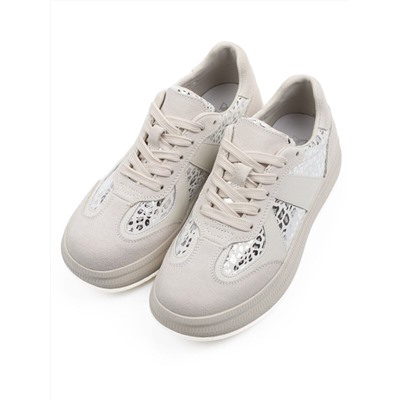 03-A1024-2 LT. BEIGE Полуботинки спортивные женские (натуральная замша,натуральная кожа)