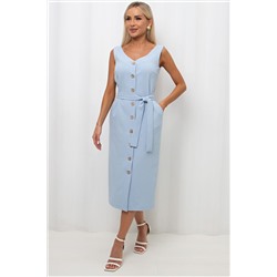 Сарафан летний голубой с карманами Кими №3