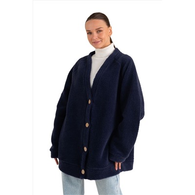 Кардиган ДЛИННЫЙ ТЕДДИ цвет Индиго