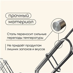 Решётка - гриль универсальная maclay, 20x20 см, нержавеющая сталь, для мангала