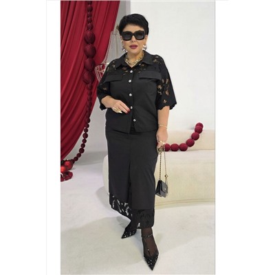 Блуза, юбка Vittoria Queen 27513 черный