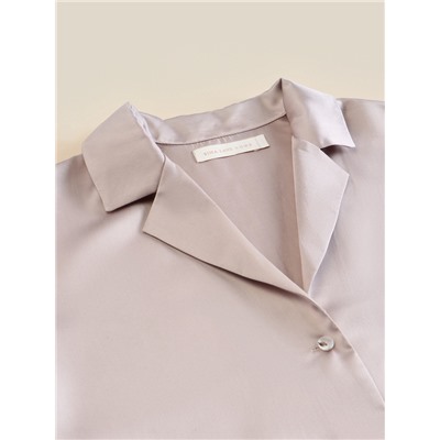 Пижама женская (рубашка, шорты) SL HOME Tensel Home, пудровый