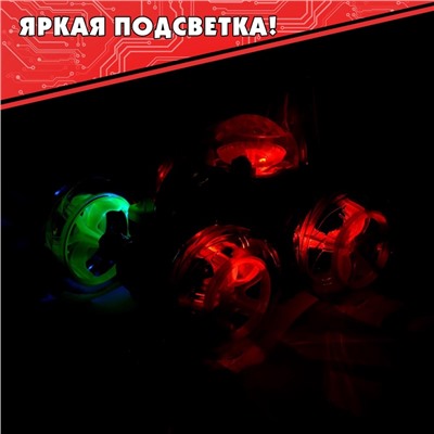 Перевёртыш радиоуправляемый «Трюкач», подсветка колёс, работает от аккумулятора, цвета МИКС