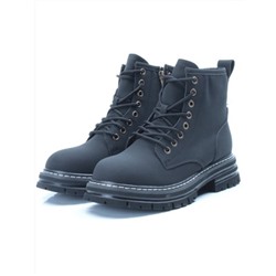 Ботинки демисезонные женские (натуральная кожа) BLACK, 41 размер (фактически оказались 25,5 см по стельке)