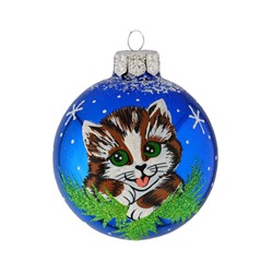 Елочный шар Котик С29