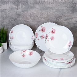 Столовый набор 19 предметов / GRAY-19/758578 (7208) /уп 2/ Садовая гвоздика