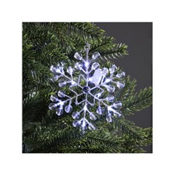 Подвеска световая «Снежинка», 14×14х1 см, 10 LED, от батареек AG13х3, свечение белое