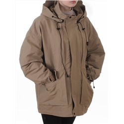 3096 DK. BEIGE Куртка демисезонная женская (100 гр. холлофайбер)