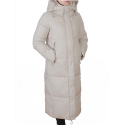 3068 LT. BEIGE Пальто пуховое женское с внутренним жилетом (утиный пух)