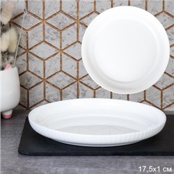 Тарелка плоская 178 мм десертная Вертикаль / FLSLQP70 (WHITE) /уп 5/60/