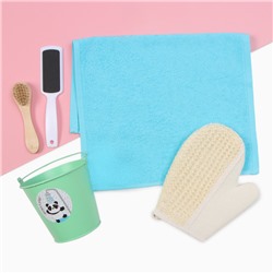 Набор подарочный «Этель» Shine like a star, полотенце, мочалка, щётка