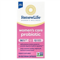 Renew Life, Women's Wellness, пробиотик для женского здоровья, 90 млрд КОЕ, 30 вегетарианских капсул