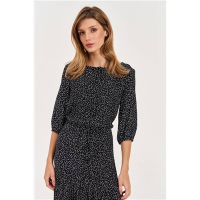 LeNata 12354 рисунок-на-черном, Платье