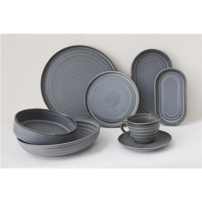 Тарелка Magistro Urban, d=27.5 см, фарфор, серая