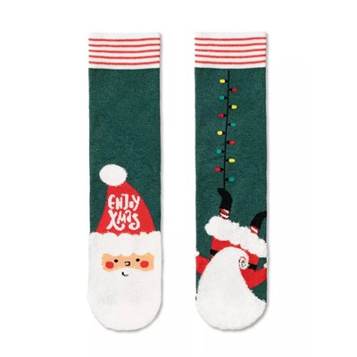 DIWARI NEW YEAR Новогодние носки с пушистой нитью «Enjoy Xmas»