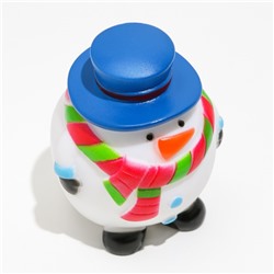Игрушка для собак пищащая "Снеговик", виниловая, 6,7 х 8,5 см