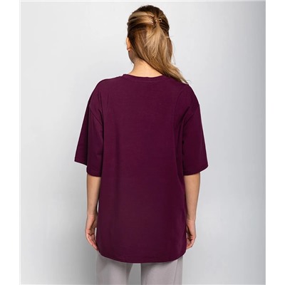 Футболка #ОКТ1655-1, сливовый