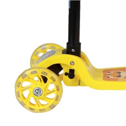 Самокат 3-х колесный SCOOTER Тигрёнок / 603 /уп 12/ жёлтый
