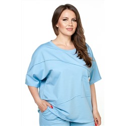 Туника футер 2-х нитка  4120/09/Светло-голубой