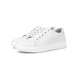 05-PDD165-1 WHITE/GRAY Кроссовки женские (натуральная кожа)