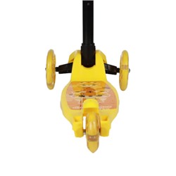 Самокат 3-х колесный SCOOTER Тигрёнок / 603 /уп 12/ жёлтый