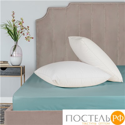 Dome ЛОРЕНО зел Простыня на резинке 200х200+25 (см), 1пр., хл/сат