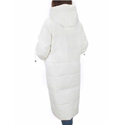 H303 WHITE Пальто зимнее женское (200 гр. холлофайбер)