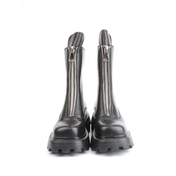 01-D174-G100 BLACK Ботинки демисезонные женские (натуральная кожа)