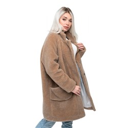Пальто стильное из верблюжьей шерсти THE BARREL, цвет Camel, цвет КОРИЧНЕВЫЙ