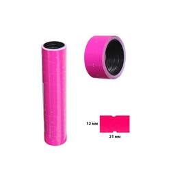 Набор из 10 роликов, в 1 ролике 200 штук, ценники на ленте для этикет-пистолета, 12×21 мм, розовый