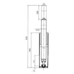 Газлифт 100/3 Black / 100 /уп 20/