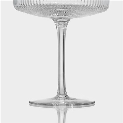 УЦЕНКА Бокал для шампанского Magistro «Орион», 300 мл, 10.5×14 см, стекло, с золотой отводкой, прозрачный