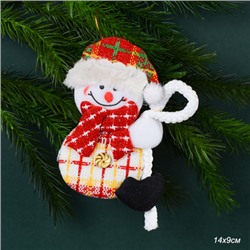 Елочное урашение Снеговик 14х9 см / Е124 /уп 10/400/