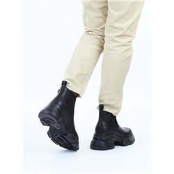 01-H23B-40A BLACK Ботинки демисезонные женские (натуральная кожа, байка)