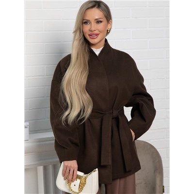 Пальто Мелания (горький шоколад) Б15185-5М
