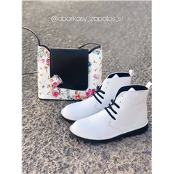 Ab. Zapatos 2619 BLANCO+Vera pelle flores АКЦИЯ