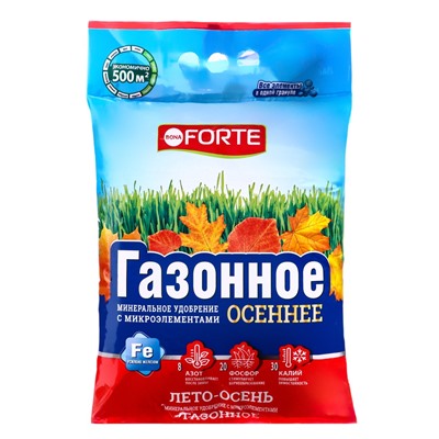 Удобрение комплексное Бона Форте с микроэлементами для газона (осень), 5 кг